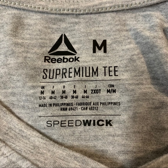 Reebok Supremium Tee T-Shirt Speedwick - Picture 6 of 6